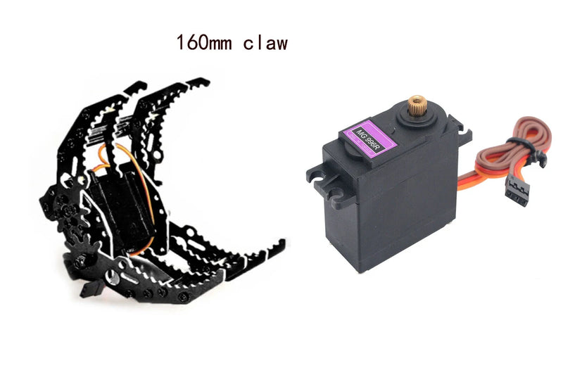 160mm/170mm 1 Dof Metal Robot Arm Gripper Mechanical Claw Clamp Servo MG996 Black/Silver Robotic Claw For Arduino Robot DIY Kit
