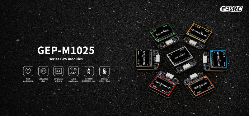 GEPRC GEP-M1025 Series GPS Module M10050 Chip Multi Satellite Magnetometer Barometer Farad Capacitor Accurate for FPV Drone