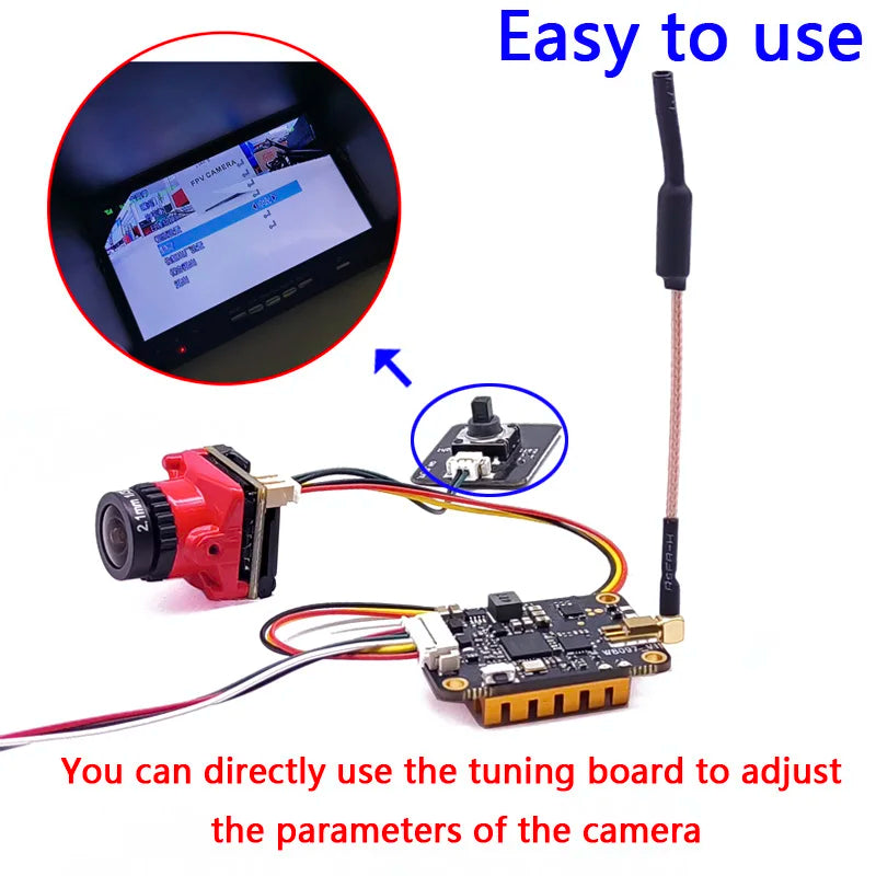 5.8G FPV Set – Receiver, 1000mW Switchable Transmitter & 1200TVL Camera