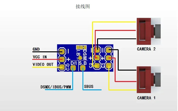 VIFLY Cam Switcher No Configuration Fast Switching Dual FPV Cameras By Taking Signal From Receivers