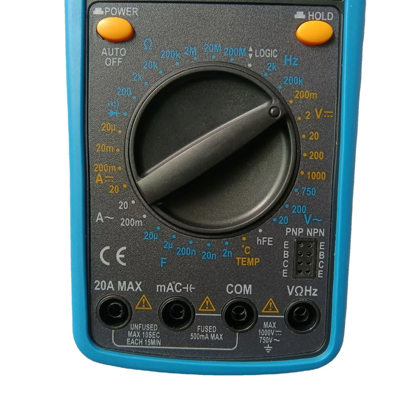 Multimeter DT9208A Capacitance Temperature Measurement Frequency Logic Level Test Angle Adjustable