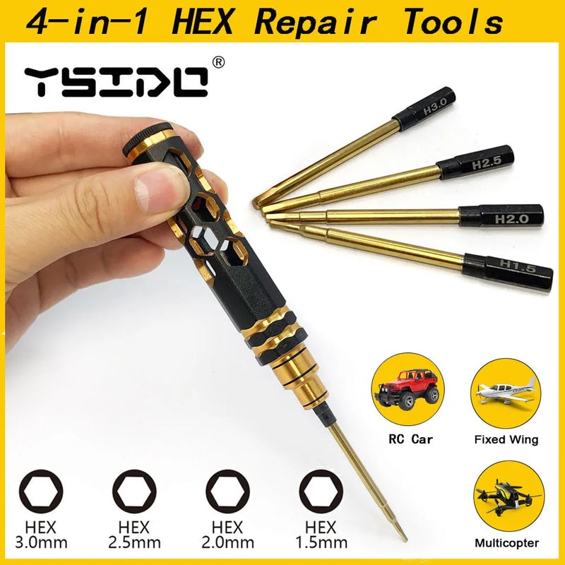 Hex Screwdriver Set – 1.5mm, 2.0mm, 2.5mm, 3.0mm for FPV & RC Models