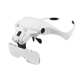 Adjustable LED Head Magnifier – 1.0X to 3.5X Glasses