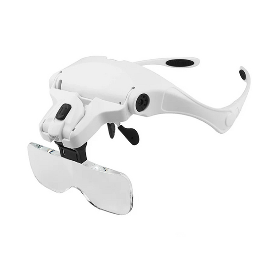 Adjustable LED Head Magnifier – 1.0X to 3.5X Glasses