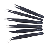 6PCS ESD Stainless Steel Tweezers Set – Anti-Static Precision Tools