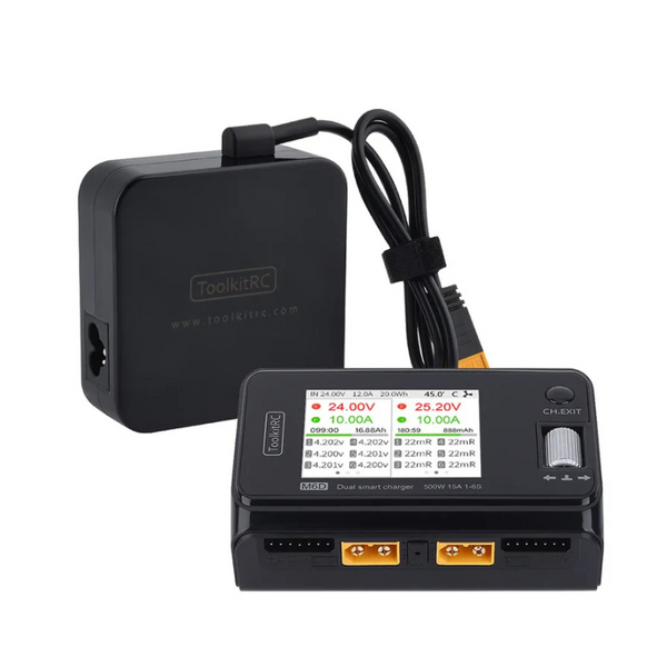 ToolkitRC M6D – 500W 15A Dual Channel Smart Charger/Discharger