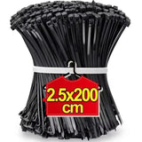 2000/100Pcs Self Locking Nylon Cable Ties Plastic Cord Tie Heavy Duty Cables Fastening Rings Loop Hardware Organizer Wire Straps