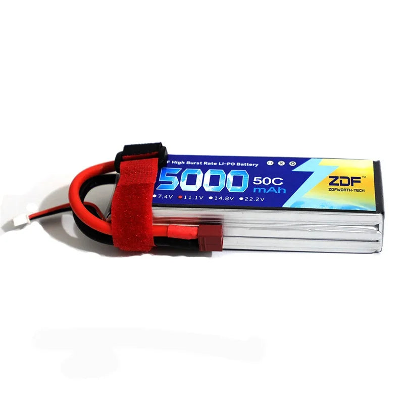 ZDF FPV 5000mAh LiPo – 2S/3S/4S/6S, 50C/100C, 7.4–22.2V