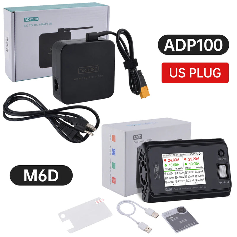 ToolkitRC M6D – 500W 15A Dual Channel Smart Charger/Discharger