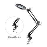 LED Magnifier Lamp – 10X, Clamp-On, 3-Color Light for Repairs