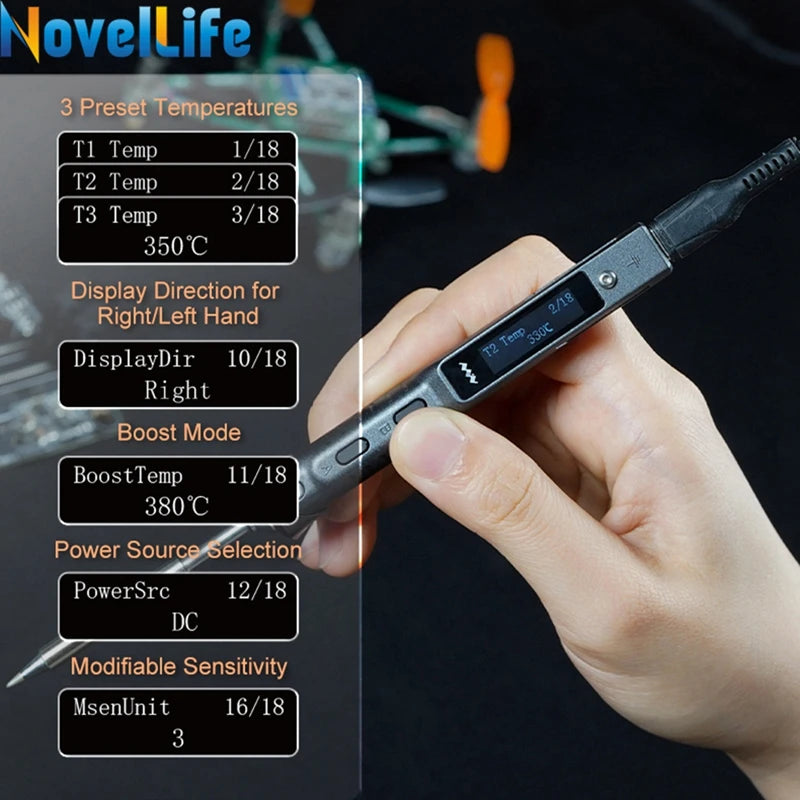 TS101 Electric Soldering Iron – 65W USB Digital, Adjustable Temperature