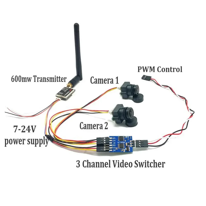 5.8G 3 Channel Video Switcher Module 3 way Video Switch Compatibale With RC Camera For FPV Drone UAV Accessories