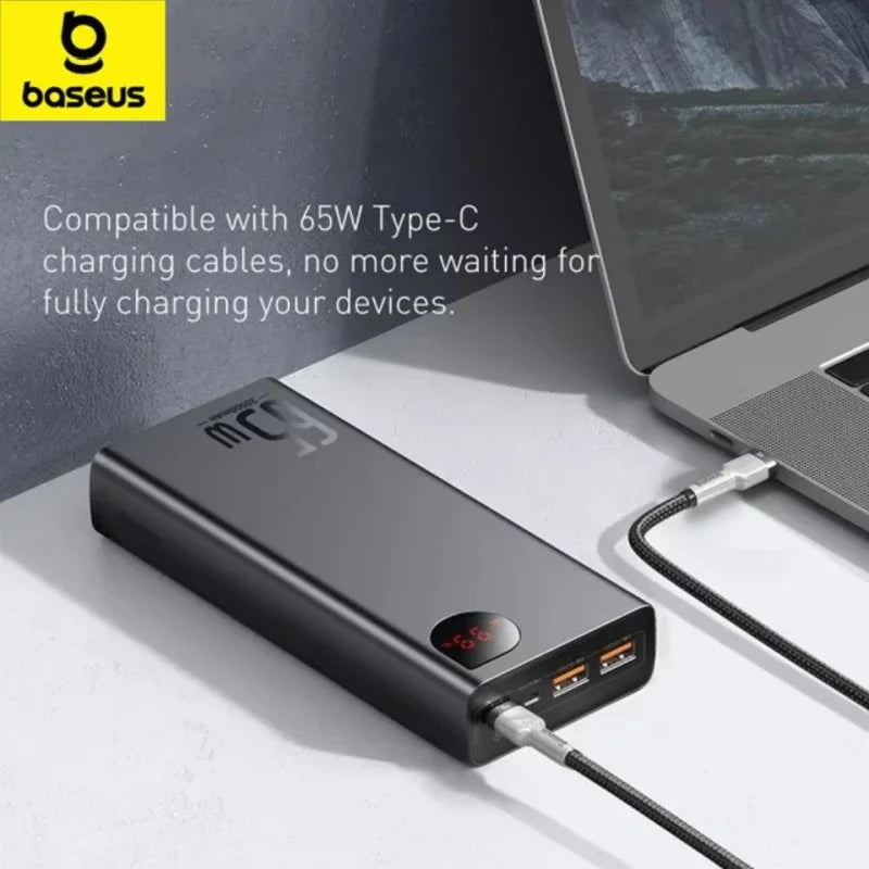 Baseus 65W Power Bank – 20000mAh PD QC 3.0, 22.5W Output