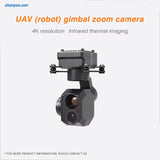 Uav PTZ camera Infrared thermal imaging three-axis UAV 4K professional HD camera Brushless quadcopter FPV