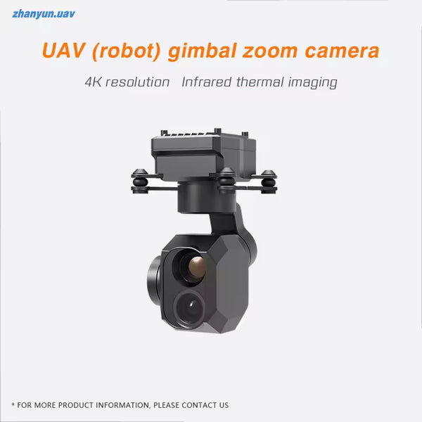 Uav PTZ camera Infrared thermal imaging three-axis UAV 4K professional HD camera Brushless quadcopter FPV