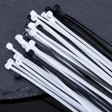 2000/100Pcs Self Locking Nylon Cable Ties Plastic Cord Tie Heavy Duty Cables Fastening Rings Loop Hardware Organizer Wire Straps