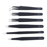 6PCS ESD Stainless Steel Tweezers Set – Anti-Static Precision Tools