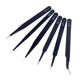 6PCS ESD Stainless Steel Tweezers Set – Anti-Static Precision Tools