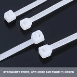 2000/100Pcs Self Locking Nylon Cable Ties Plastic Cord Tie Heavy Duty Cables Fastening Rings Loop Hardware Organizer Wire Straps