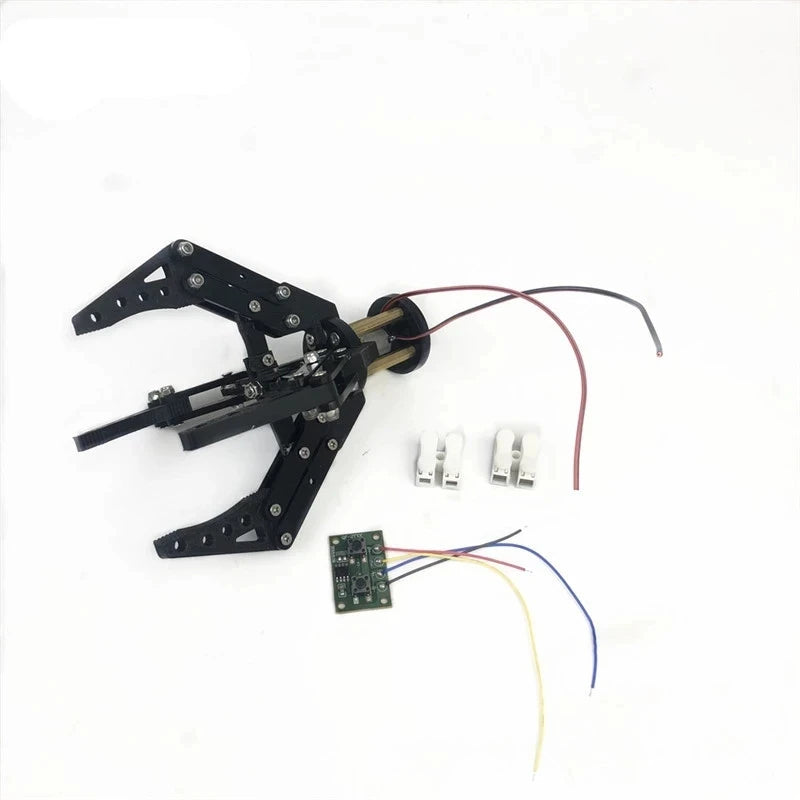 3D Printed 4 Fingers Robot Mechanical Arm Clamp Robot Gripper N20 Motor Clip Acrylic Robot Gripper For Drone Robot Claw DIY Kit