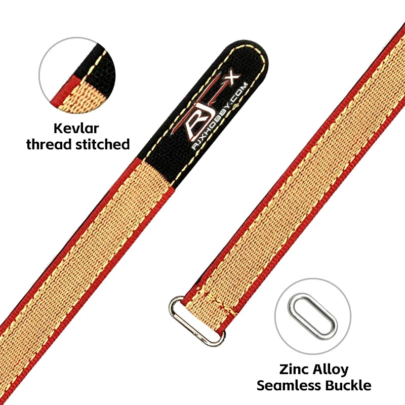 20mm Kevlar Battery Strap – RJXHOBBY, Zinc Buckle, 150–400mm