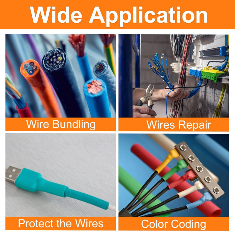 Heat Shrink Tubing Set – 560/580PCS, Multi-Colour, 11 Sizes, EVA