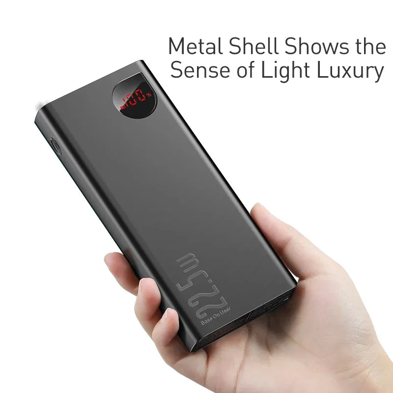 Baseus 65W Power Bank – 20000mAh PD QC 3.0, 22.5W Output