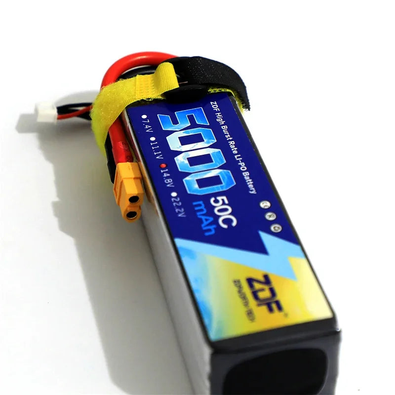 ZDF FPV 5000mAh LiPo – 2S/3S/4S/6S, 50C/100C, 7.4–22.2V