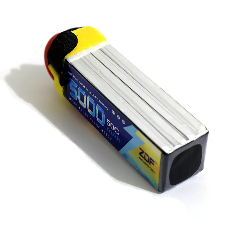 ZDF FPV 5000mAh LiPo – 2S/3S/4S/6S, 50C/100C, 7.4–22.2V