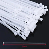 2000/100Pcs Self Locking Nylon Cable Ties Plastic Cord Tie Heavy Duty Cables Fastening Rings Loop Hardware Organizer Wire Straps