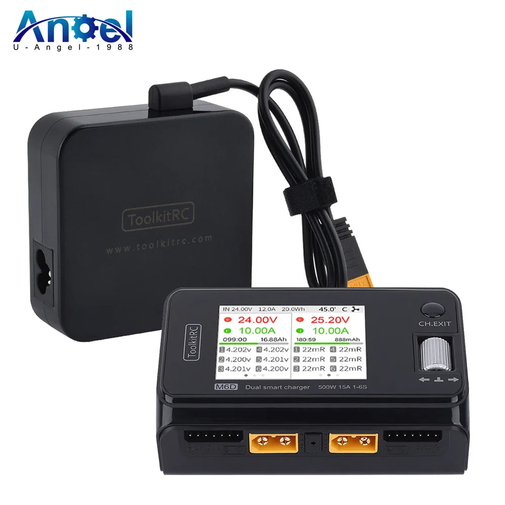 ToolkitRC M6D – 500W 15A Dual Channel Smart Charger/Discharger