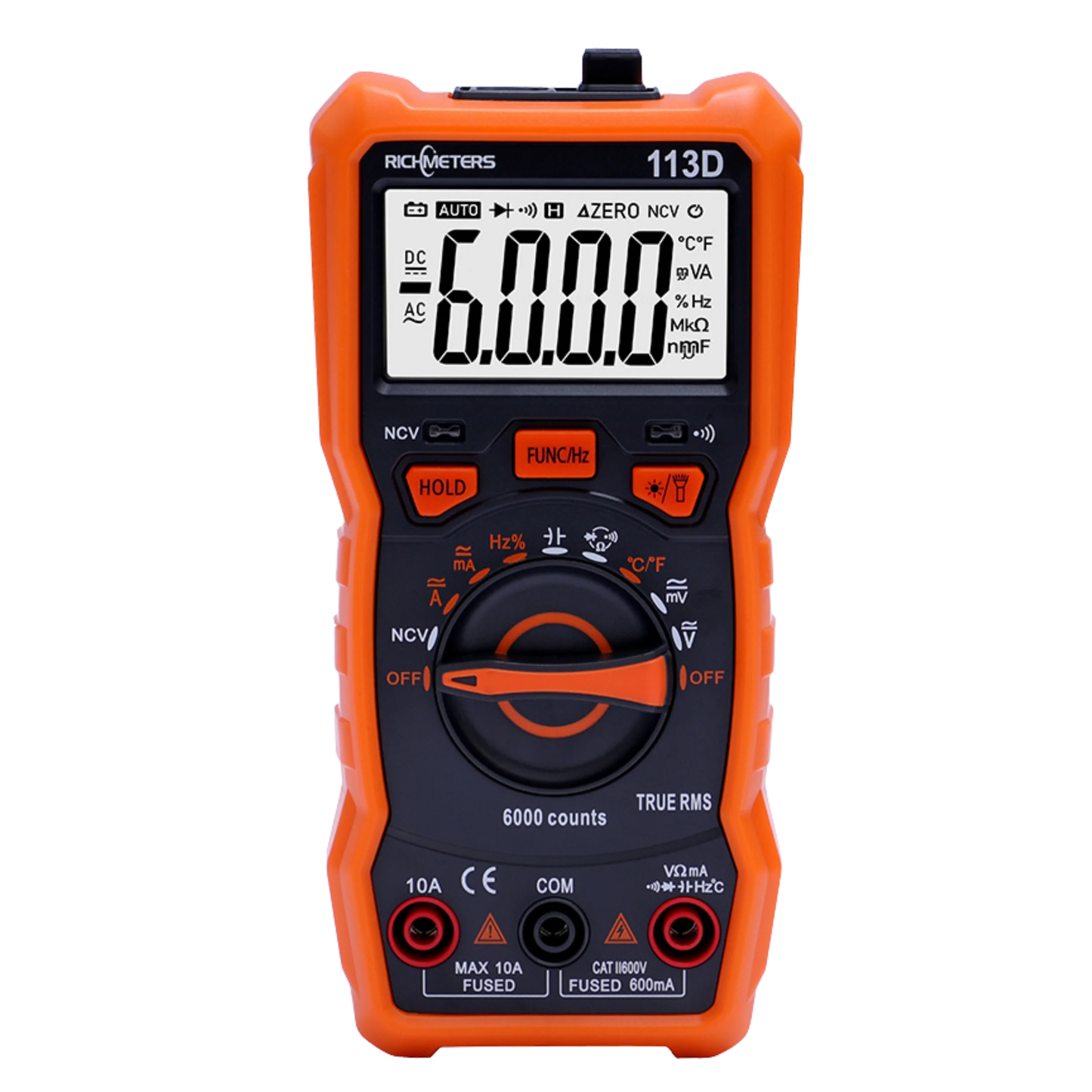 RICHMETERS RM113D Digital Multimeter – 6000 Count, Auto-Ranging