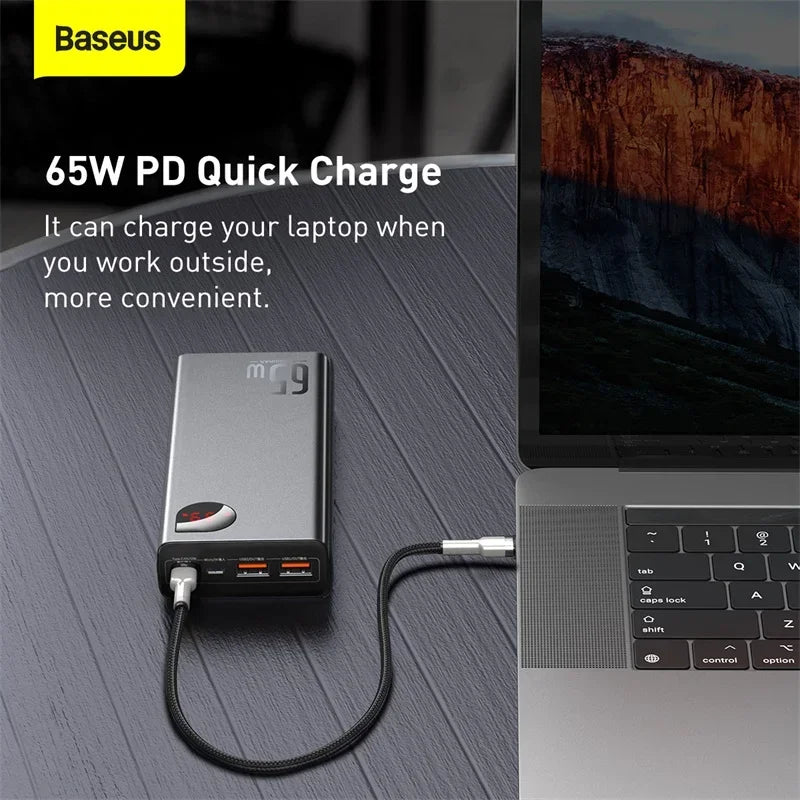 Baseus 65W Power Bank – 20000mAh PD QC 3.0, 22.5W Output