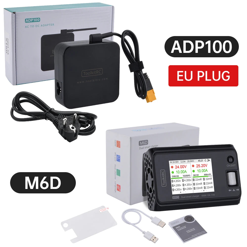 ToolkitRC M6D – 500W 15A Dual Channel Smart Charger/Discharger