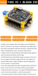 F405 V3 F722 Flight Controller BLS 4-in-1 60A 80A ESC 2-6S Lipo Stack/Flytower for Remote Control FPV Racing Drone Quadcopter