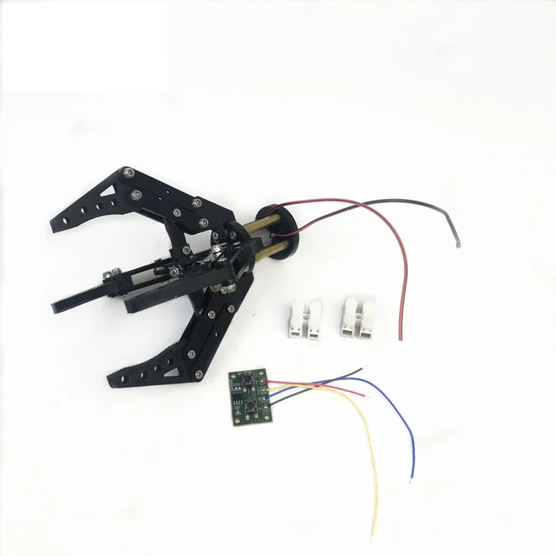 3D Printed 4 Fingers Robot Mechanical Arm Clamp Robot Gripper N20 Motor Clip Acrylic Robot Gripper For Drone Robot Claw DIY Kit